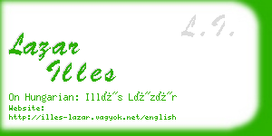lazar illes business card